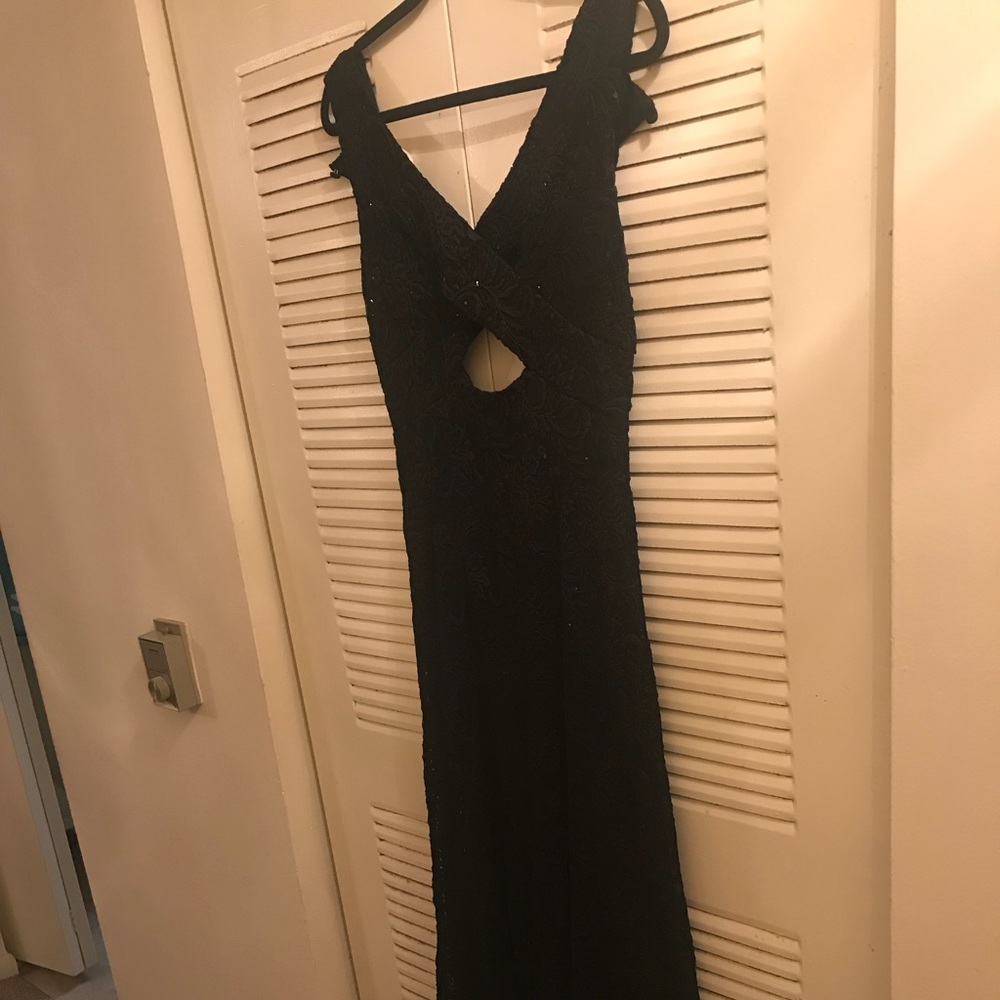 Long Black Evening Gown Mermaid Bottom